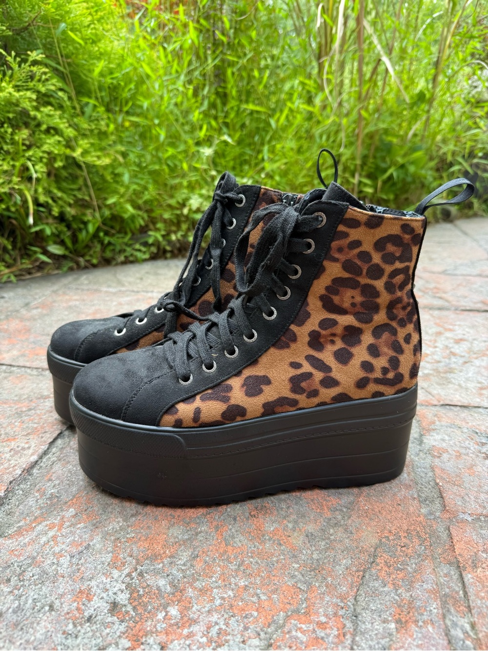 Lamoda Sway This Way Leopard Flatform Sneakers